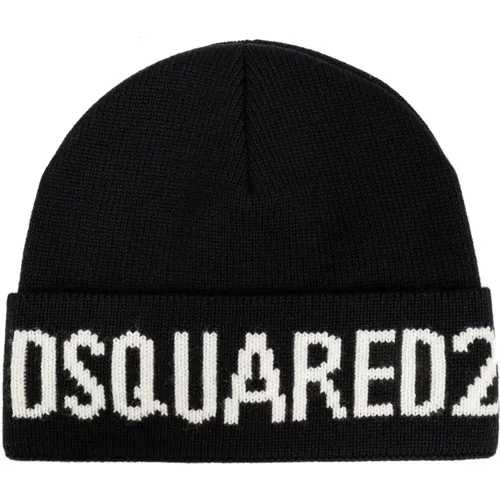 Woolen hat , male, Sizes: ONE SIZE - Dsquared2 - Modalova