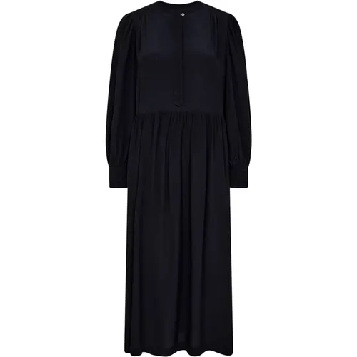 Navy Perincc Dress with Flounce Details , female, Sizes: M - Co'Couture - Modalova
