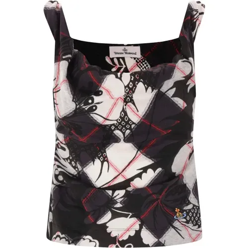 Floral Argyle Sleeveless Top , female, Sizes: L - Vivienne Westwood - Modalova