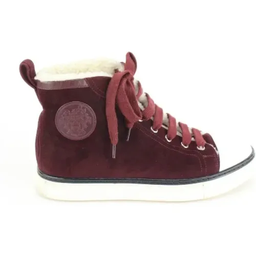 Pre-owned Suede sneakers , female, Sizes: 4 1/2 UK - Hermès Vintage - Modalova