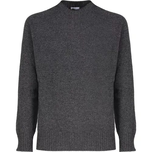 Italian Grey Cashmere Sweater , male, Sizes: XL, 3XL - Malo - Modalova