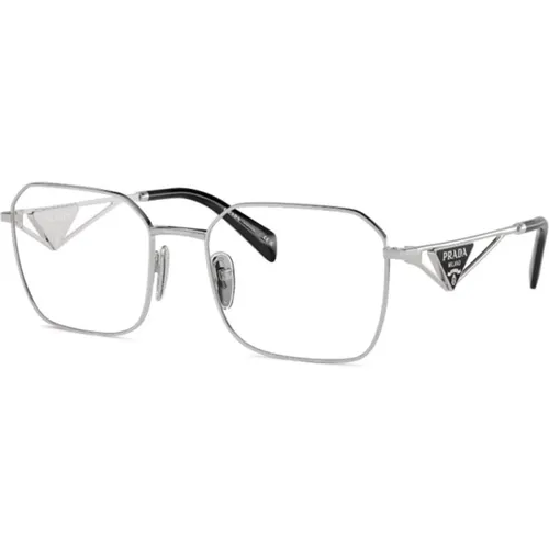 Silver Optical Frame Stylish and Versatile , female, Sizes: 53 MM - Prada - Modalova