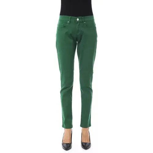 Grüne Slim Fit Baumwollhose Byblos - Byblos - Modalova