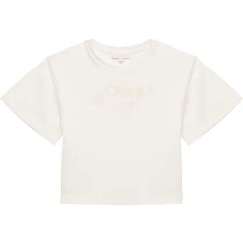 Kurzarm Rundhals T-Shirt Chloé - Chloé - Modalova