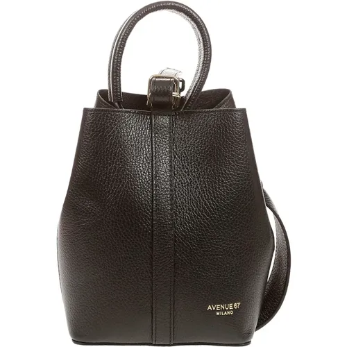 Flavia Leder Bucket Bag mit Riemen - Avenue 67 - Modalova