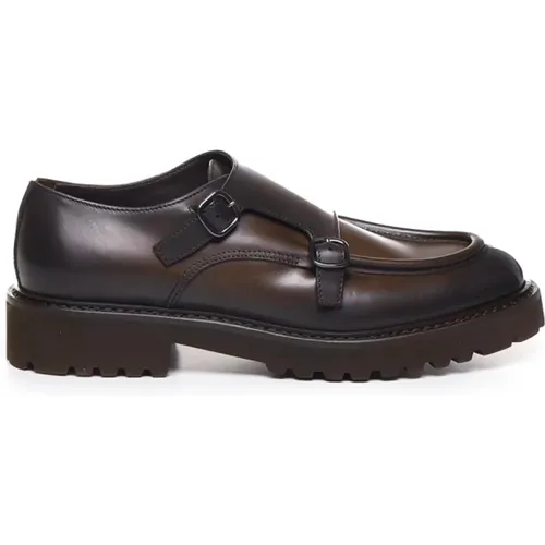 Braune flache Schuhe mit Doppel-Schnalle - Doucal's - Modalova