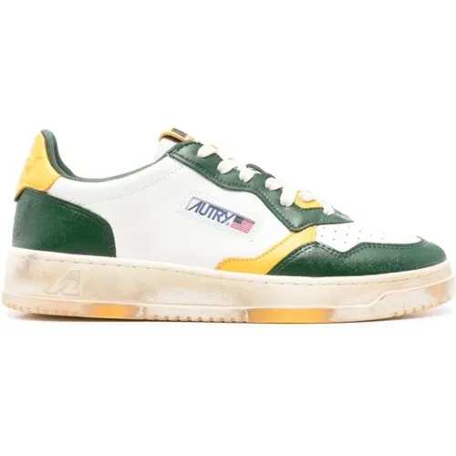 Verwaschene Color-Block Leder Sneakers - Autry - Modalova