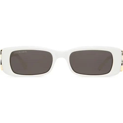 Quadratische Sonnenbrille mit 100% UV-Schutz,Stylische Sonnenbrille BB0096S,Vintage Rechteckige Sonnenbrille mit Goldenem BB-Logo - Balenciaga - Modalova