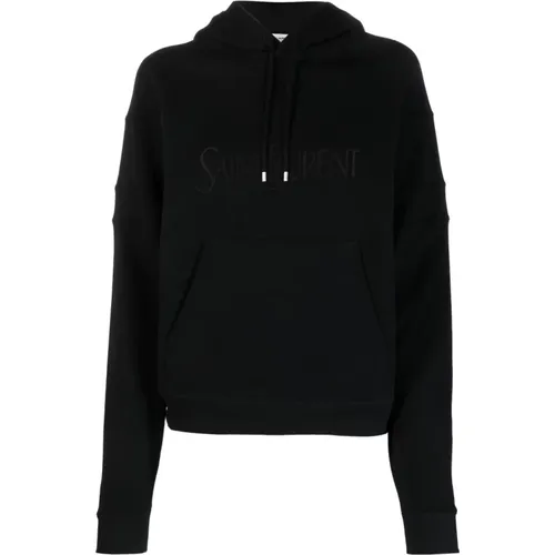 Hoodie With Logo , female, Sizes: S, XS, M, L - Saint Laurent - Modalova