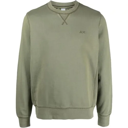 Stone Washed Cotton Sweatshirt , male, Sizes: XL, 2XL - Sun68 - Modalova