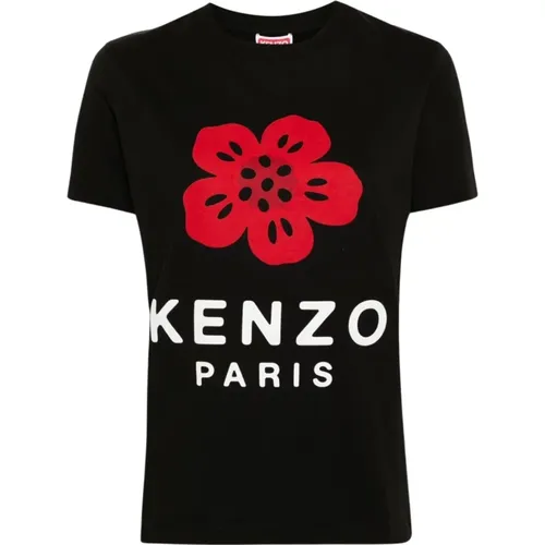 Flower Motif T-shirt , female, Sizes: L, XS, S, M - Kenzo - Modalova