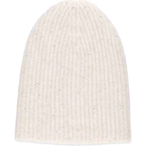 Pailletten Beanie Mütze für Frauen , Damen, Größe: ONE Size - Fabiana Filippi - Modalova