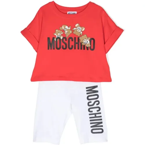 Teddybär Logo T-Shirt Shorts Set - Moschino - Modalova