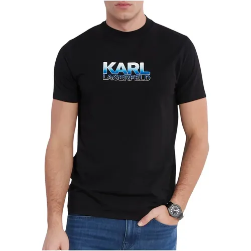 Crewneck T-Shirt , Herren, Größe: XL - Karl Lagerfeld - Modalova