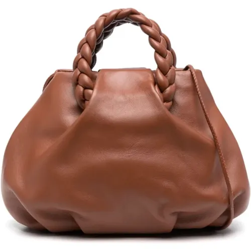 Bombon Leather Crossbody Bag , male, Sizes: ONE SIZE - Hereu - Modalova