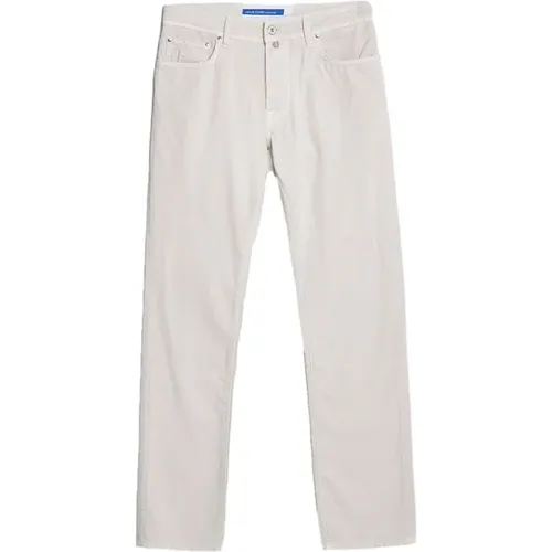 Slim Fit Weiße Baumwoll-Gabardine-Jeans , Herren, Größe: W36 - Jacob Cohën - Modalova