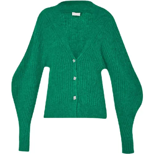 Grüner Offener Strickcardigan , Damen, Größe: L - Liu Jo - Modalova