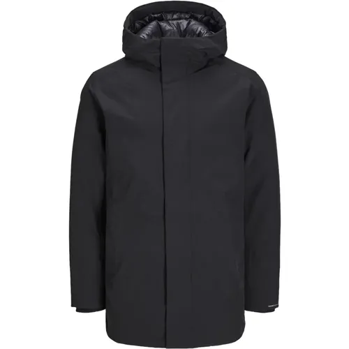 Winter Parka Jacke mit Kapuze , Herren, Größe: L - jack & jones - Modalova