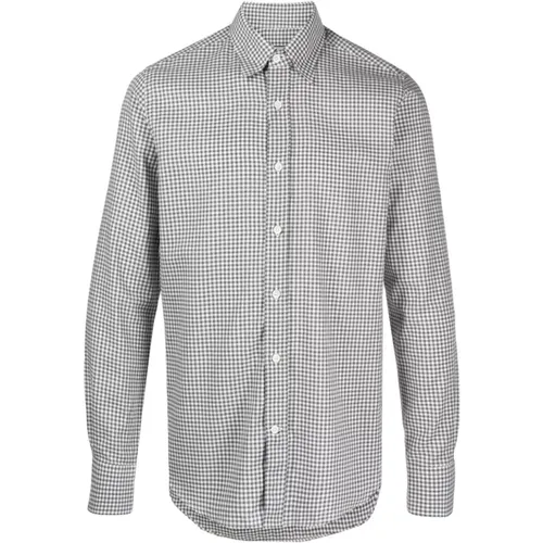 Gingham Checkered Shirt , male, Sizes: XL, L - Canali - Modalova