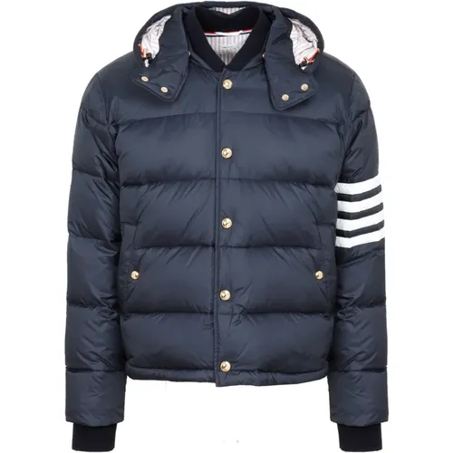 Bomber Jacket with Detachable Hood , male, Sizes: L, XL - Thom Browne - Modalova