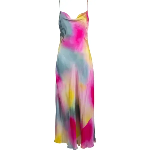 Tye Dye Langes Kleid , Damen, Größe: S - MSGM - Modalova