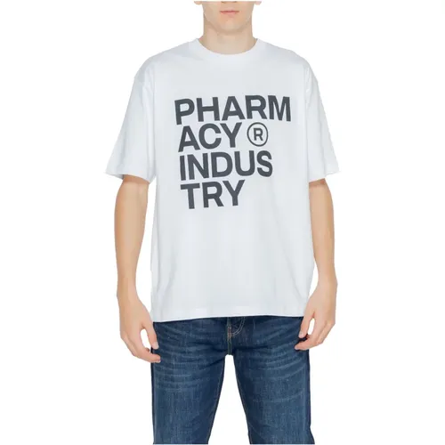 Herren T-Shirt Frühling/Sommer Kollektion 100% Baumwolle , Herren, Größe: L - Pharmacy Industry - Modalova
