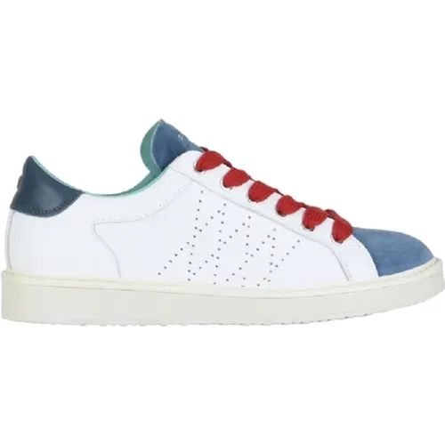 Sneakers with Blue Suede Toe Cap , male, Sizes: 8 UK, 10 UK, 11 UK - Panchic - Modalova