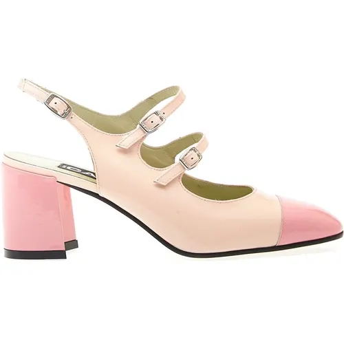 Slingback in Powder and Rose Patent Leather , female, Sizes: 5 1/2 UK, 3 1/2 UK, 4 UK, 3 UK - Carel - Modalova