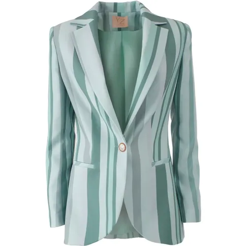 Pastellgrünes Blazer-Set für Frauen , Damen, Größe: L - YES ZEE - Modalova