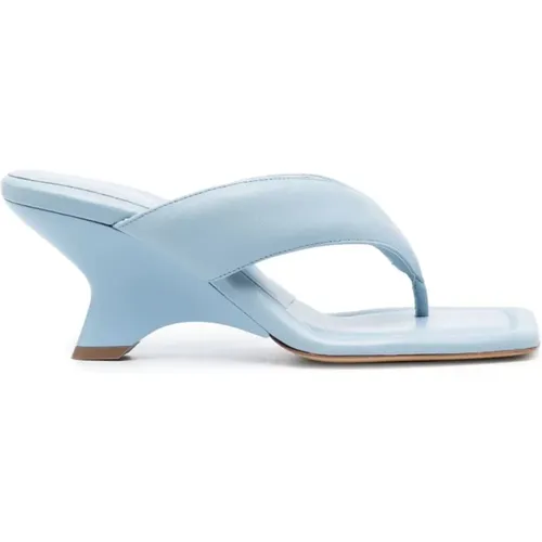 Leather Flip-Flops Casual Mules , female, Sizes: 3 UK, 5 1/2 UK, 6 UK, 7 UK, 8 UK - Gia Borghini - Modalova