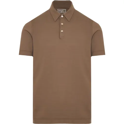 Slim Fit Cotton Polo Shirt , male, Sizes: 2XL, L, 4XL, 3XL, XL - Fedeli - Modalova