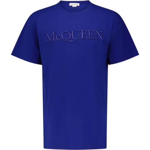 Embossed Logo T-Shirt , male, Sizes: L - alexander mcqueen - Modalova