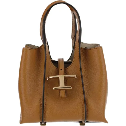 Leder Tasche mit Goldfarbenem Riemen - TOD'S - Modalova