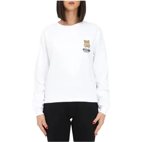 Crew Neck Sweatshirt , female, Sizes: XS - Moschino - Modalova