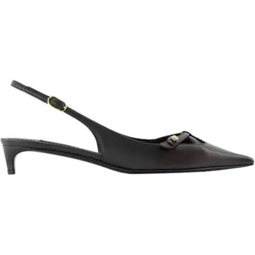 Leder heels , Damen, Größe: 39 EU - Dolce & Gabbana - Modalova