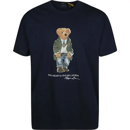 Bear Print T-Shirt , male, Sizes: L - Ralph Lauren - Modalova