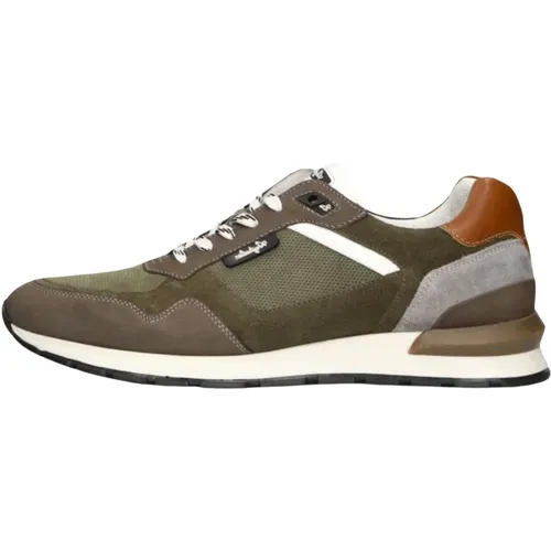 Grüne Wildleder Low Top Sneakers Novecento , Herren, Größe: 41 EU - Australian - Modalova