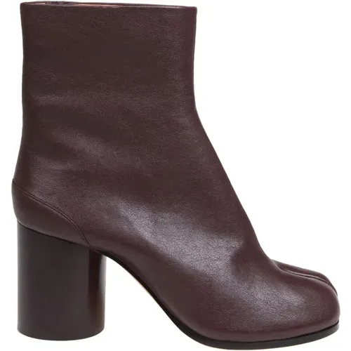 Leather Ankle Boots Round Tip , female, Sizes: 3 UK, 5 UK, 5 1/2 UK, 4 1/2 UK, 4 UK - Maison Margiela - Modalova