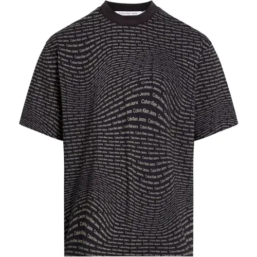 Baumwoll T-shirt , Herren, Größe: 2XL - Calvin Klein - Modalova