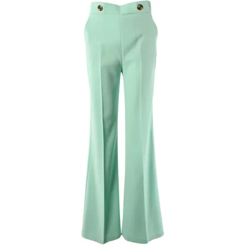 Grüne Pantalon 98% Polyester 2% Elastan , Damen, Größe: XS - pinko - Modalova