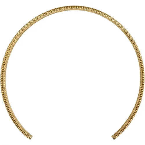 Goldener Texturierter Choker Halskette - Federica Tosi - Modalova
