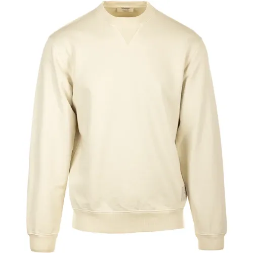 Weißer Pullover Benito F Stil , Herren, Größe: M - Tela Genova - Modalova