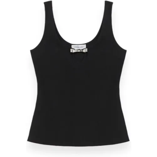 Ribbed Tank Top , female, Sizes: M - Blumarine - Modalova