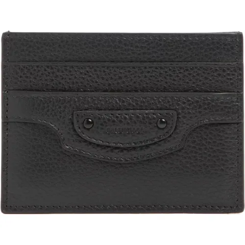 Klassische Schwarze Lederkartenhalter Brieftasche - Balenciaga - Modalova