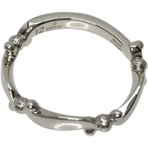 Elegant Platinum Band Ring , female, Sizes: ONE SIZE - Gucci Vintage - Modalova
