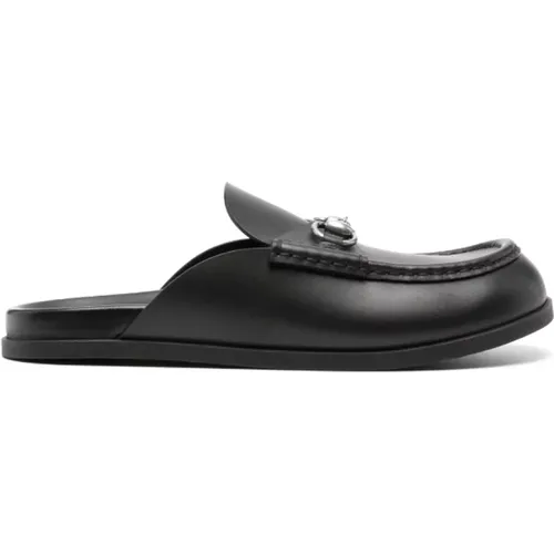 Schwarze Horsebit Mules Slip-On Stil - Gucci - Modalova