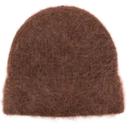 Schokolade Fuzzy Beanie Mütze - Séfr - Modalova