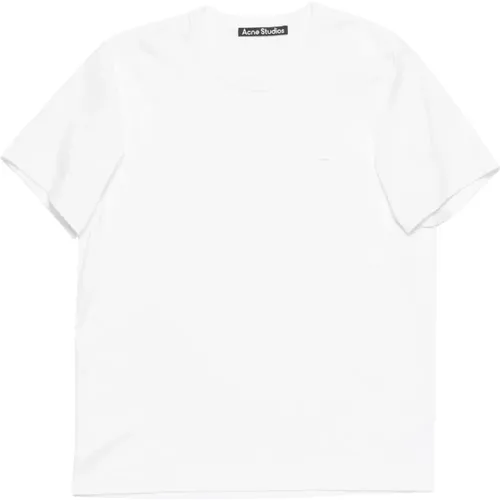 Weißes Baumwoll-T-Shirt Cl0290 , Damen, Größe: L - Acne Studios - Modalova