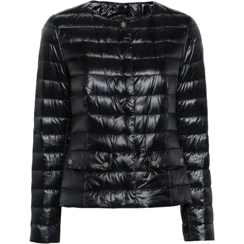 Nylon Short Down Jacket , female, Sizes: S, L - Herno - Modalova