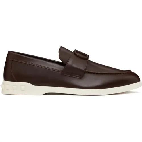 Leather VLogo Slip-On Sneakers , male, Sizes: 6 UK - Valentino Garavani - Modalova